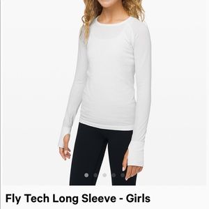 Lululemon-ivivva Girls Fly Tech Long Sleeve 10